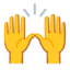 raising hands Noto Emoji
