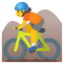 person mountain biking Noto Emoji