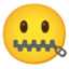 zipper-mouth face Noto Emoji