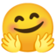 smiling face with open hands Noto Emoji