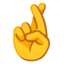 crossed fingers Noto Emoji