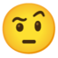 face with raised eyebrow Noto Emoji