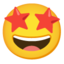 star-struck Noto Emoji