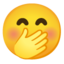 face with hand over mouth Noto Emoji
