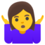 woman shrugging Noto Emoji
