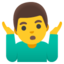 man shrugging Noto Emoji