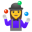 woman juggling Noto Emoji