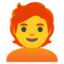 person red hair Noto Emoji