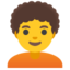 person curly hair Noto Emoji