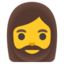 woman beard Noto Emoji