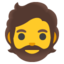 person beard Noto Emoji