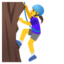 woman climbing Noto Emoji