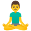 man in lotus position Noto Emoji