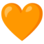 orange heart Noto Emoji