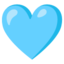 light blue heart Noto Emoji