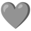 grey heart Noto Emoji