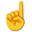 index pointing up Noto Emoji
