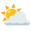 sun behind cloud Noto Emoji