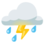 cloud with lightning and rain Noto Emoji