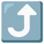 right arrow curving up Noto Emoji