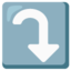 right arrow curving down Noto Emoji